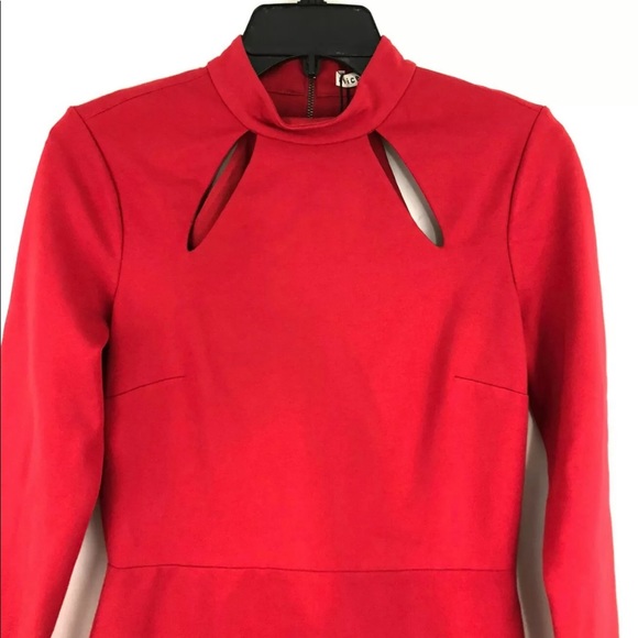 Alice & Olivia Red Cutout Dress - Picture 3 of 5